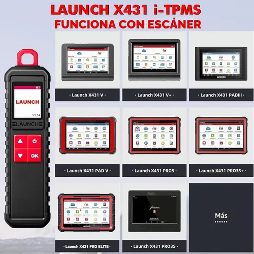 Vista 5 de LAUNCH X431 i-TPMS (Actualización de TS Gun) Detector de Presión de Neumáticos TPMS, Activar/Reaprender, Herramienta de Diagnóstico TPMS Compatible