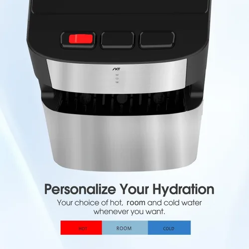 Vista 2 de IKT Dispensador de enfriador de agua autolimpiante, carga inferior para botella de 3-5 galones con bloqueo de seguridad para niños, pantalla LED