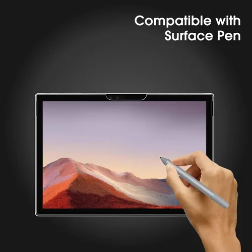 Vista 6 de OMOTON protector para pantalla de vidrio templado resistente a los arañazos, no deja burbujas, alta definición, respuesta rápida, para Surface Pro