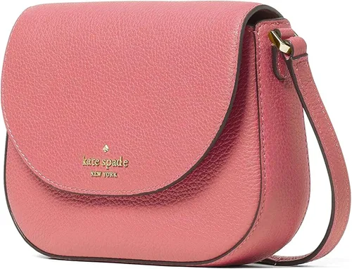 Vista 3 de Kate Spade New York Bolso bandolera Leila Mini solapa de cuero, Curran Roja