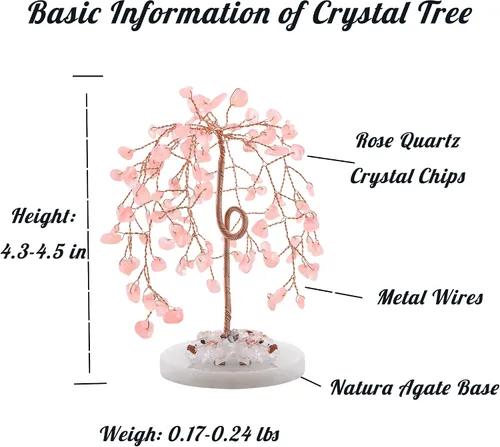 Vista 6 de ZHIYUXI Accesorios de escritorio rosa para decoración de oficina, cristales de cuarzo rosa, regalos para hombres y mujeres, piedras preciosas