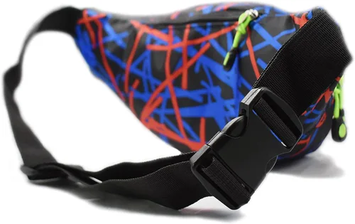 Vista 5 de Riñonera de los años 80 y 90 para mujeres y hombres, diseño retro fresco, bolsa cruzada con cinturón ajustable, bolsa de cintura para correr