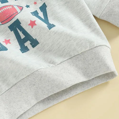 Vista 6 de Sudadera de fútbol americano para el día del partido de fútbol americano para bebés, niños y niñas, ropa de otoño