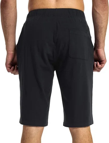 Vista 3 de HARTPOR Pantalones cortos de algodón para hombre de 12 pulgadas de largo, pantalones cortos de yoga para entrenamiento, pijama atlética, pantalones