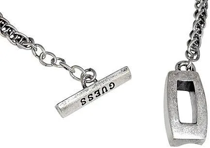 Vista 2 de Collar - Cadena de eslabones de trigo de la marca GUESS con cierre de palanca - #5410180, Metal