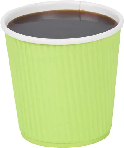 Vista 12 de Tazas para café de papel aislado, pared ondulada, kraft, 12 onzas - Caja de 25 unidades - tapas a juego: RWA0360B, RWA0360W, RWA0328LG, RWA0328GR