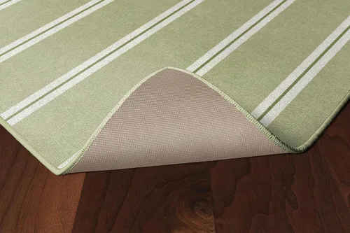 Vista 4 de [Usado] Brumlow Mills Alfombra de interior con estampado tradicional de rayas verticales, perfecta para decoración de sala de estar, comedor, Verde