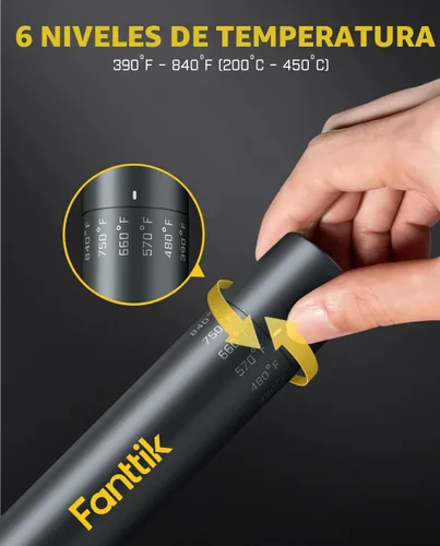 Vista 5 de Kit de soldador Fanttik T1 Max, soldador inalámbrico, calentamiento rápido de 7 segundos (390°F-840℉), auto-descanso, 4 puntas de soldadura