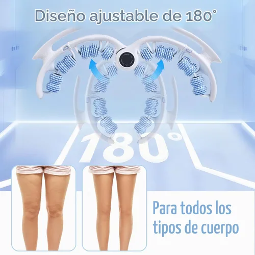 Vista 5 de Rodillo de masaje contra la celulitis para piernas, herramienta de masaje anticelulitis para piernas, muslos, brazos con asas desmontables