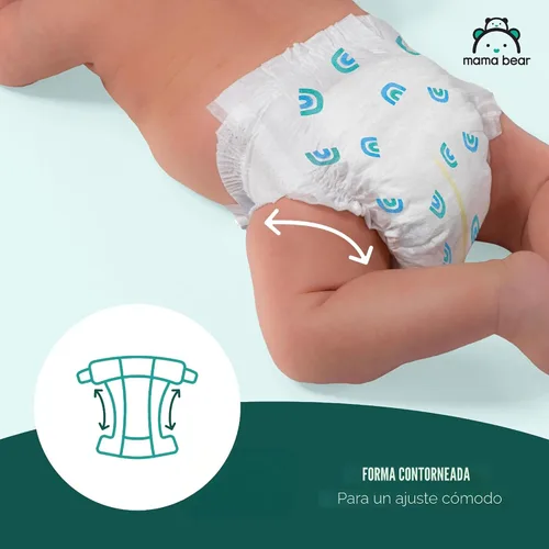 Vista 6 de Marca Amazon - Pañales Mama Bear de toque suave, talla 1, 50