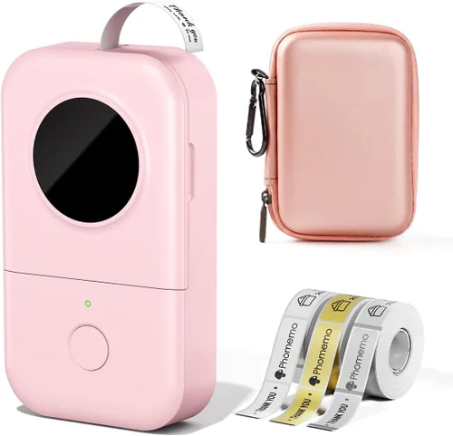 Vista 12 de Phomemo D30 - Etiquetadora pequeña con cinta, portátil, Bluetooth, impresora térmica de adhesivos recargable, fácil de usar para organizar hogar