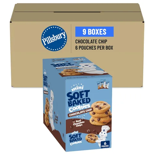 Vista 8 de Pillsbury Mini galletas horneadas suaves, chispas de chocolate, bolsas de aperitivos, 12
