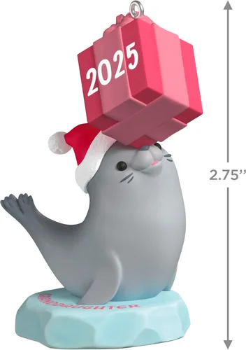 Vista 4 de Hallmark Keepsake Adorno Navideño 2025, Foca Nieta 2025