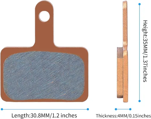 Vista 8 de 4 pares de pastillas de freno de metal sinterizado para bicicleta MTB, pastillas de freno para scooter eléctrico, pastillas de freno de bicicleta