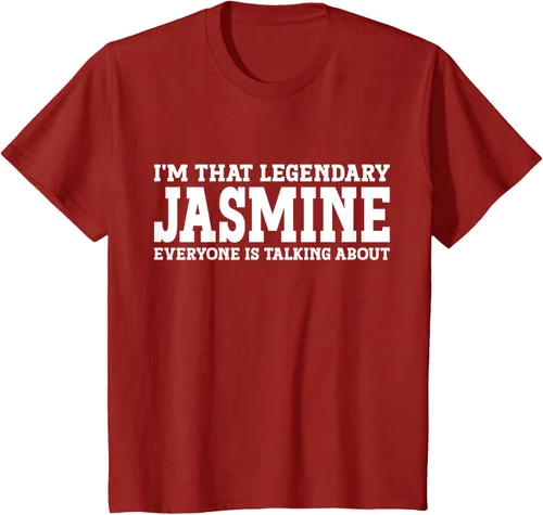 Vista 58 de Jasmine Personal Name - Camiseta divertida de jazmín para mujer y niña, Negro