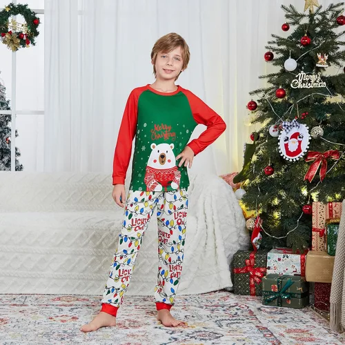 Vista 6 de WephuPSho Pijamas de Navidad a juego para la familia, pijamas de Navidad para adultos y niños