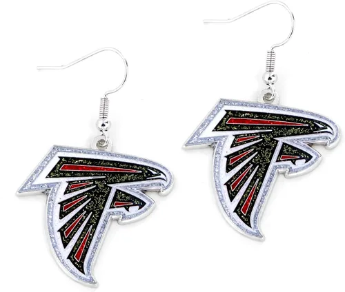 Vista 5 de aminco NFL - Aretes deslumbrantes con purpurina para mujer