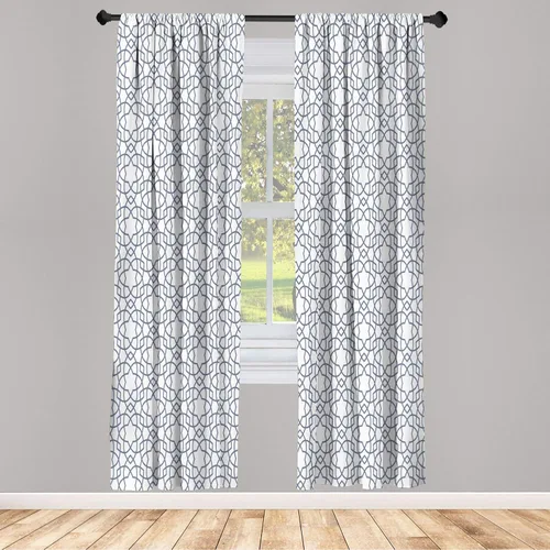 Vista 23 de Ambesonne - Cortinas amarillas para ventana, arte moderno escandinavo de escena de jardín con flores de tulipán y mariposas bailando, juego de 2
