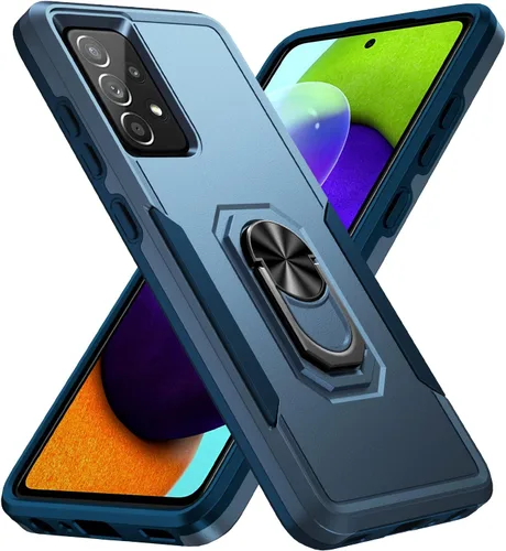Vista 11 de Funda para Samsung Galaxy A52 5G Galaxy A52 4G con anillo de soporte, resistente protección de grado militar a prueba de golpes para Galaxy A52 5G