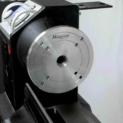 Vista 2 de Hurricane Turning Tools, Placa frontal de acero de 6" para torno de madera, 1" x 8 TPI