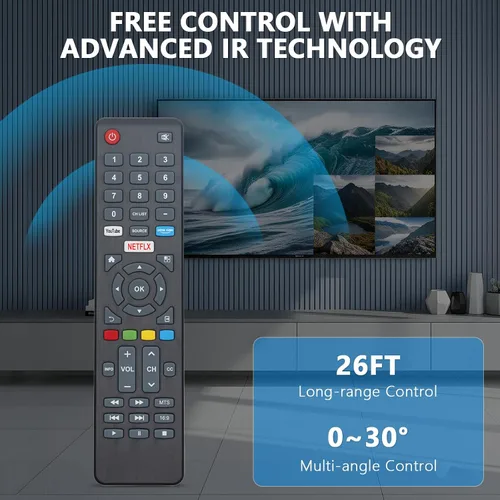 Vista 3 de Reemplazo del mando a distancia para SILO SL3220V1 SL5020V12 SL7520VF Smart TV