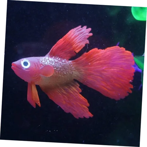 Vista 3 de Decoración botánica de silicona Betta Fish artificial Betta Estatua de pez artificial simulación de peces falsos Betta Tropical Fish Ornamento