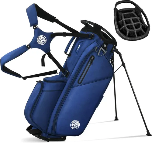 Vista 20 de Lightweight 7 Way Golf Stand Bag for Men Women, Upgrade Base Multi Pckets Cooler Pockets, Full-Length Dividers, Ergonomic Dual Strap Design