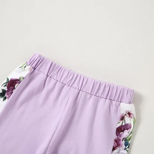 Vista 5 de YALLET Ropa para niñas pequeñas, trajes de otoño para niña, conjunto de 2 conjuntos de sudadera rosa