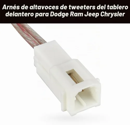 Vista 4 de RED WOLF Conector de enchufe adaptador de arnés de cableado de altavoces tweeters frontales de tablero para Dodge Ram Jeep Chrysler 2005-2022