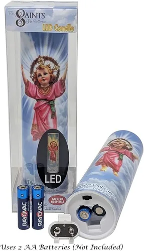 Vista 5 de Niño divino Jesús, vela de oración devocional sin llama LED