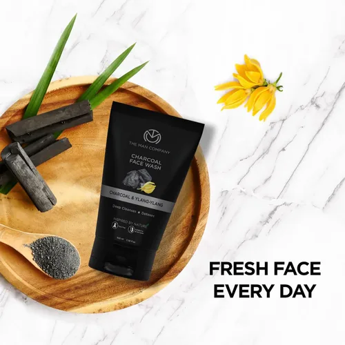 Vista 9 de The Man Company Lavado facial de carbón activado para menylang ylang y argán aceites esenciales contaminación, control de aceite de acné, limpieza