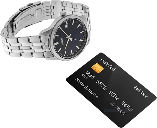 Vista 6 de Seiko Reloj esencial de cuarzo azul esfera para hombre SUR399 Movimiento de cuarzo