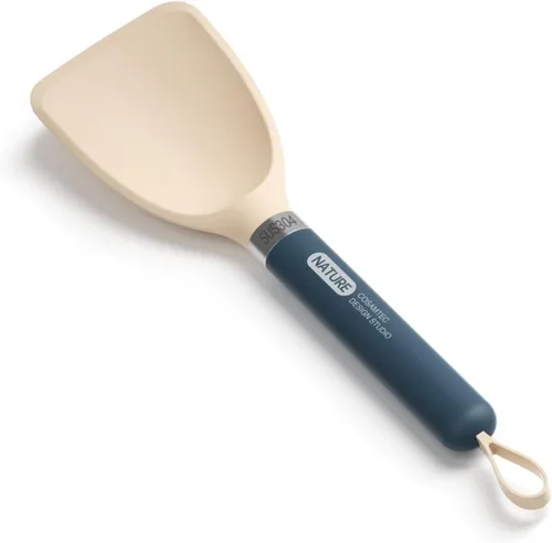 Vista 8 de Espátula pequeña de silicona para cocinar girador flexible con núcleo interior sólido y mango de nailon resistente al calor, espátula ideal