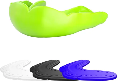 Vista 8 de Shock Doctor Protector bucal delgado de 0.094 in. Microfit para fútbol, hockey, lacrosse, béisbol, softbol, baloncesto y más. Jóvenes y adultos.