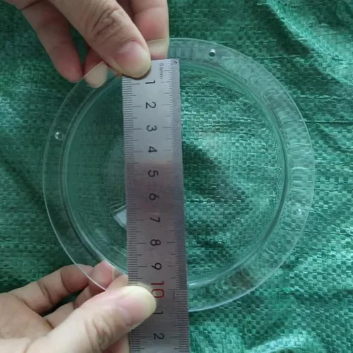 Vista 6 de Trolleyshop Diámetro 3.94 pulgadas/100MM con 4 agujeros Brida de cúpula de acrílico transparente Hemisferio de plástico transparente