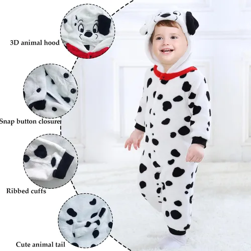 Vista 2 de TONWHAR Disfraz unisex de Halloween de animales para bebé y niño pequeño para otoño e invierno