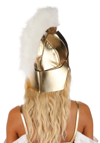 Vista 2 de Disfraz de Mujer Athena con Casco Dorado Multicolor