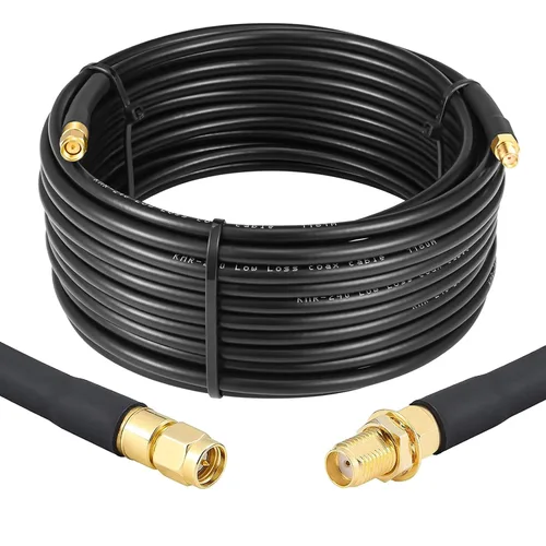 Vista 14 de XRDS -RF Cable SMA de 1 pie, cable de extensión SMA con conector SMA macho a SMA hembra de 50 ohmios KMR240 cable coaxial SMA de baja pérdida