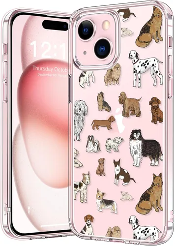 Vista 25 de bicol - Funda protectora a prueba de golpes para iPhone 15 Plus, funda delgada de acrílico transparente y diseños modernos para niña y mujer, 6.7