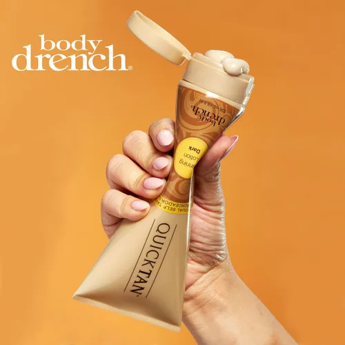 Vista 6 de Body Drench Quick Tan Loción de bronceado gradual, 8 onzas, Oscuro