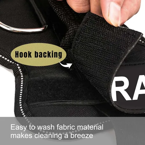 Vista 3 de Parches personalizados con nombre para arnés o collar de perro, texto personalizable, parches tácticos extraíbles, 2 parches personalizados