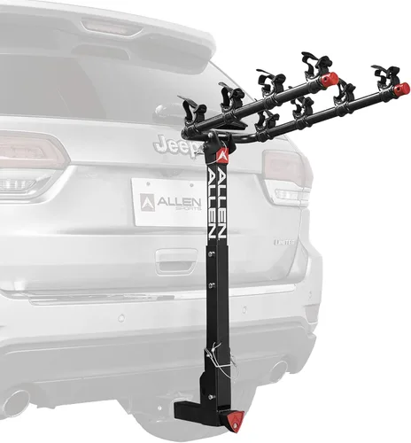 Vista 12 de Allen Sports Deluxe Soporte de enganche para 4 bicicletas (receptor de 2 pulgadas), color negro