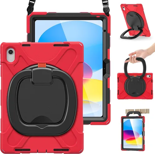 Vista 10 de BRAECN Funda para iPad (A16) de 11ª/10ª generación de 11 pulgadas/10.9 pulgadas 2025/2022, funda de silicona resistente con protector de pantalla