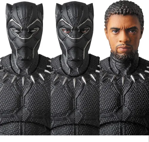 Vista 5 de Medicom MAFEX Mafekkusu No.091 - Figura de acción pintada de Pantera Negra (aprox. 6.299 in)