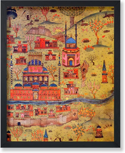 Vista 54 de Poster Master Póster retro de viaje con mapa monumental vintage de Florencia, arte italiano, gran regalo para hombres, mujeres, amantes