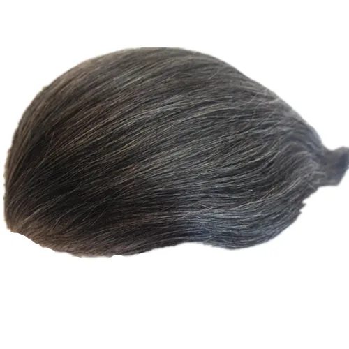 Vista 4 de 1B20 unidades de cabello gris Toupee para hombres piezas para hombre NLW sistema de reemplazo de heredero humano europeo para hombres 10x8 "toupee