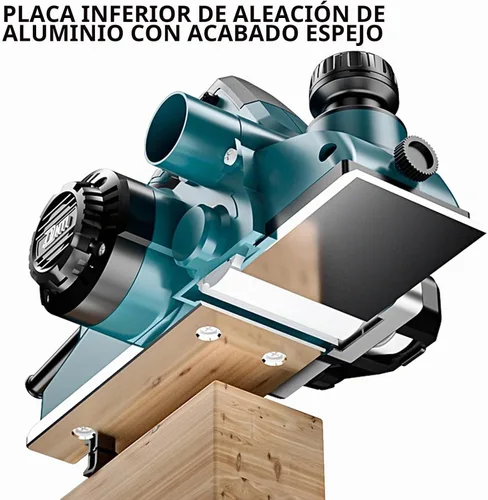 Vista 3 de DNTI Cepilladoras de mano eléctricas con cable de 6.6 amperios, 17000 rpm, herramienta de carpintería, cepilladora de mano para chaflán de madera