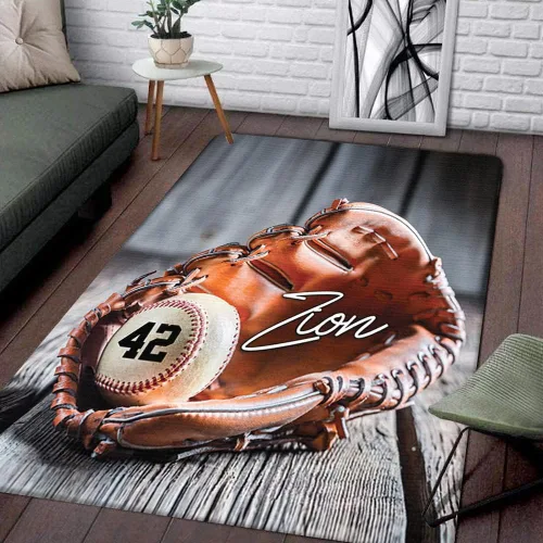 Vista 14 de Alfombra deportiva para jugador de béisbol, alfombra deportiva para dormitorio, 2 x 3, 3 x 5, 4 x 6, 5 x 8, antideslizante, para pasillo, deportes