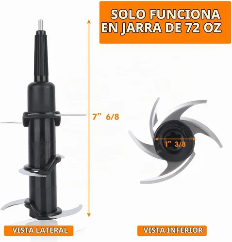 Vista 2 de Cuchilla de repuesto para licuadora Ninja, 6 cuchillas Ninja Blender piezas de repuesto compatibles con Nin-ja Kitchen System 1100 para Ni-nja 72 oz