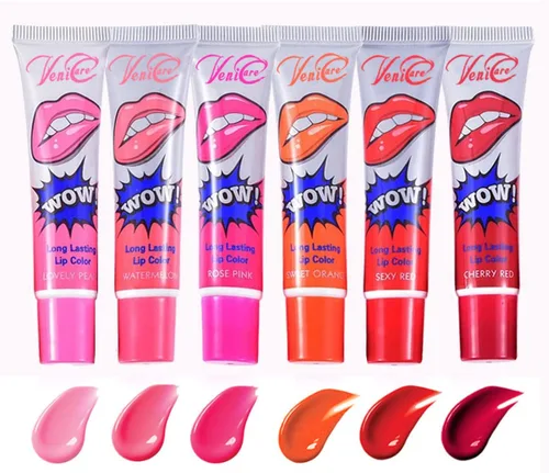 Vista 2 de VeniCare Brillo de labios para manchas de labios, 6 colores, tatuaje, color mágico, máscara de tinte de larga duración, impermeable